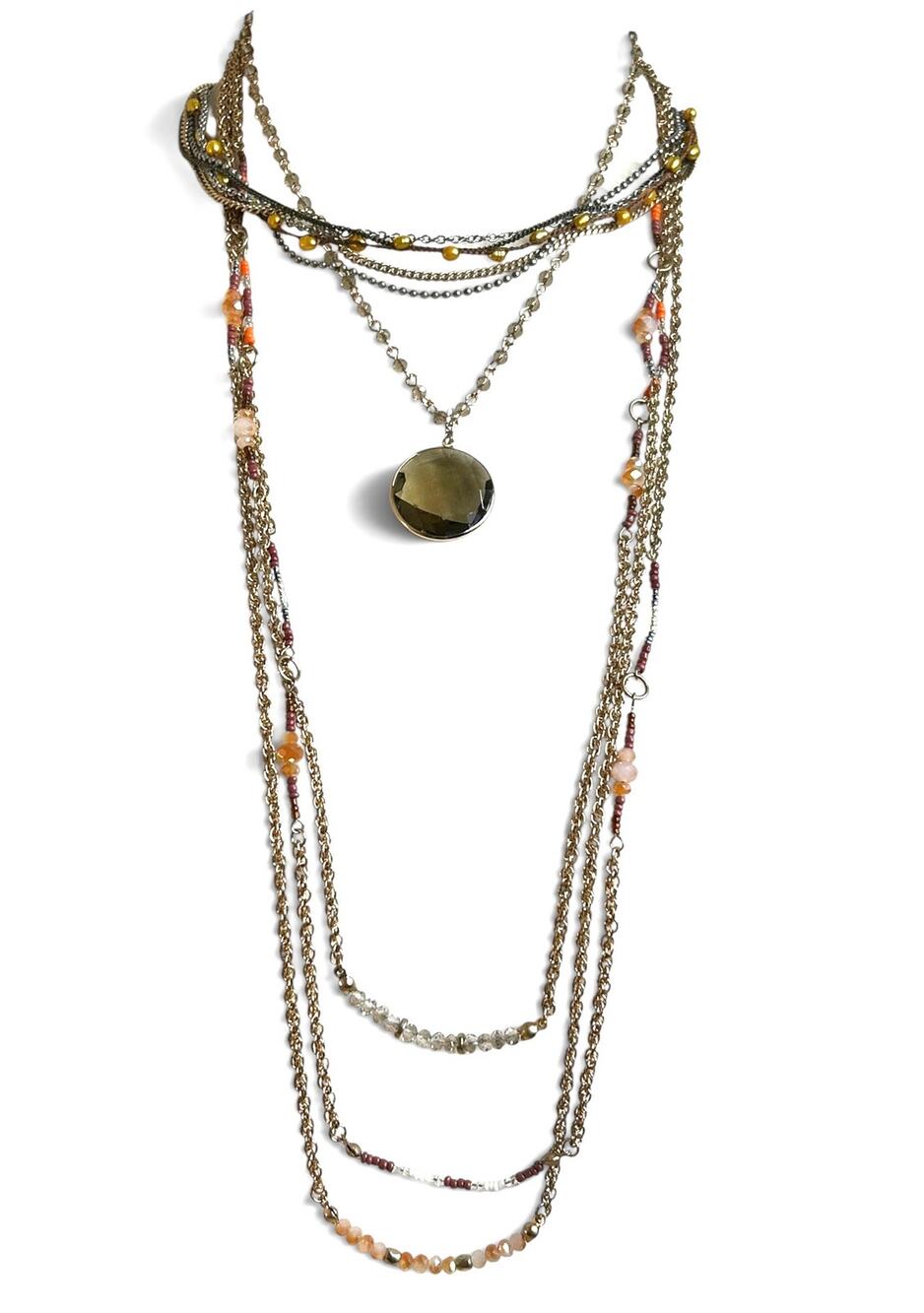 Lot of 3 Bohemian Necklaces Beaded Multi Strand Layered Festival Jewelry